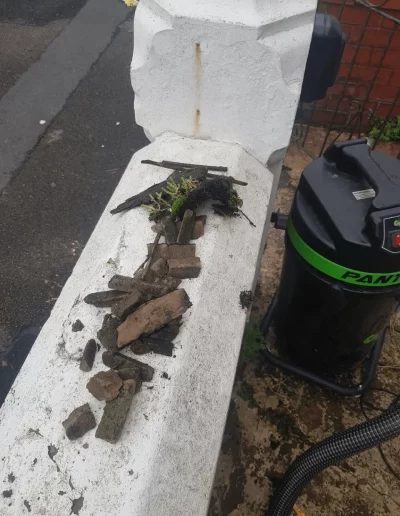 domestic gutter vac debris